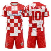 Checkerboard Tiger Custom Team Soccer Jersey Uniform Set